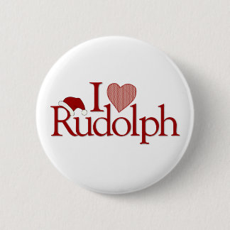I Love 6 Cm Round Badge