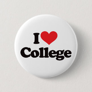 I love 6 cm round badge