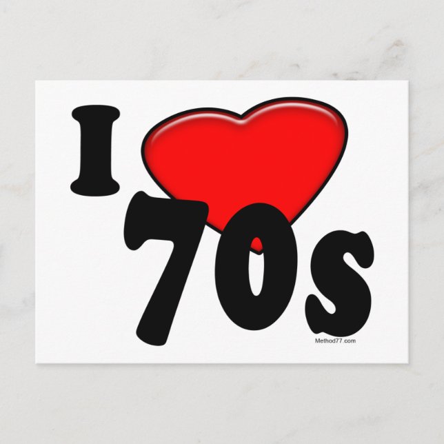 I Love 70s Postcard (Front)