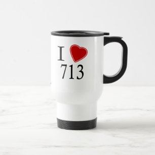 I Love 713 Houston Travel Mug