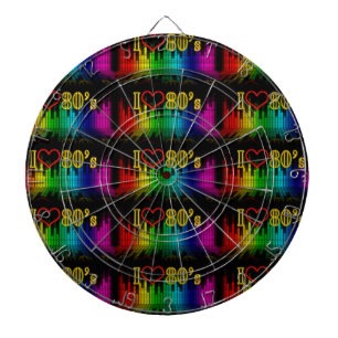 i love 80s dartboard
