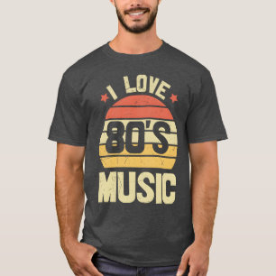 I Love 80s Music Retro Vintage boy T-Shirt