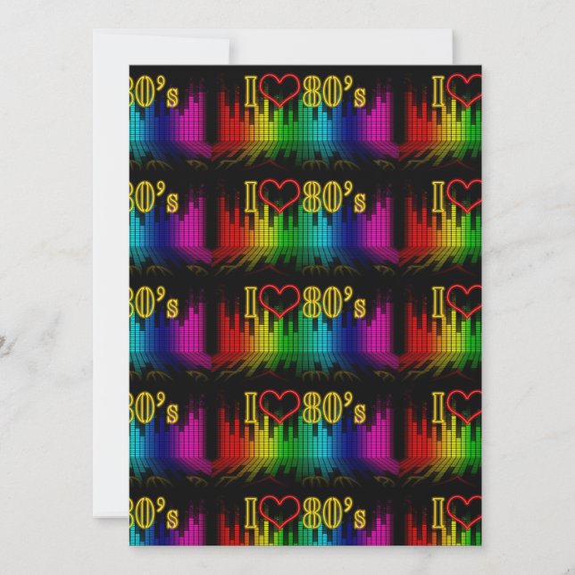 i love 80s party invitation (Front)