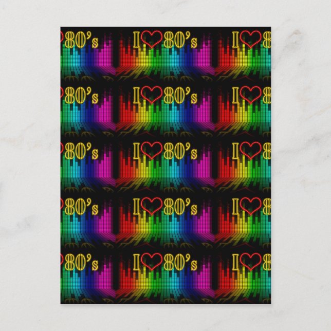 i love 80s postcard (Front)