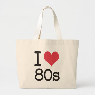 I Love 80s Products & Designs! Large Tote Bag