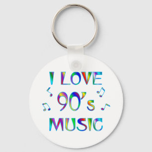 I Love 90's Key Ring