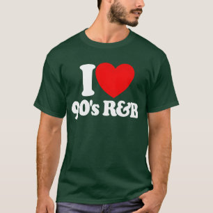 I Love 90s RB Red Heart Vintage Music 90s RB frien T-Shirt