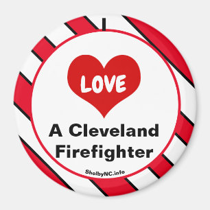I Love A Cleveland Firefighter magnet