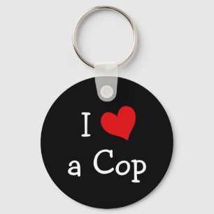 I Love a Cop Key Ring