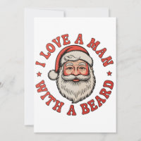 I Love A Man With A Beard Santa Claus Christmas