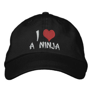 I Love A Ninja Embroidered Hat