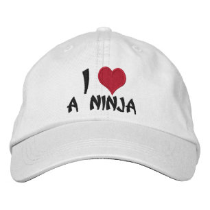 I Love A Ninja Embroidered Hat