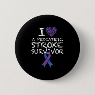 I Love A Paediatrics Stroke Survivor Awareness Rib 6 Cm Round Badge