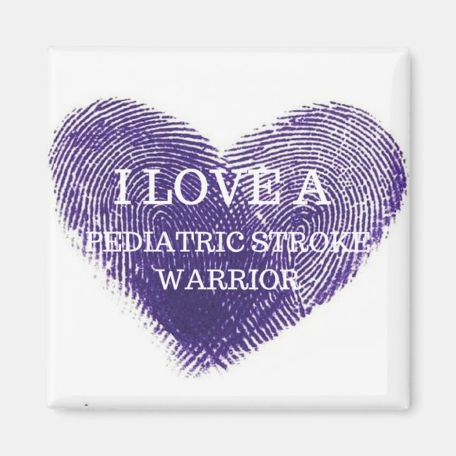I love a paediatrics stroke warrior magnet (Front)