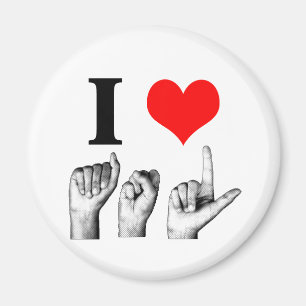 I Love A-S-L Magnet