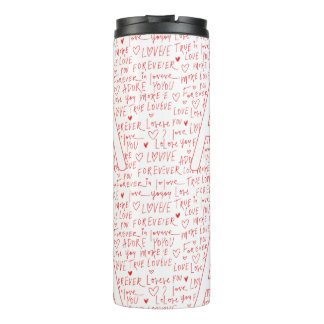 I Love A You — Personalised Initial “A” Romantic Thermal Tumbler