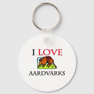 I Love Aardvarks Key Ring