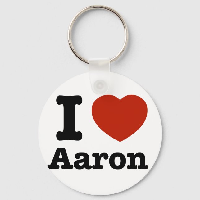 I love Aaron Key Ring (Front)