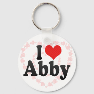 I Love Abby Key Ring