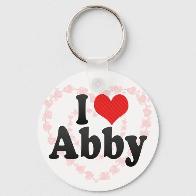 I Love Abby Key Ring (Front)