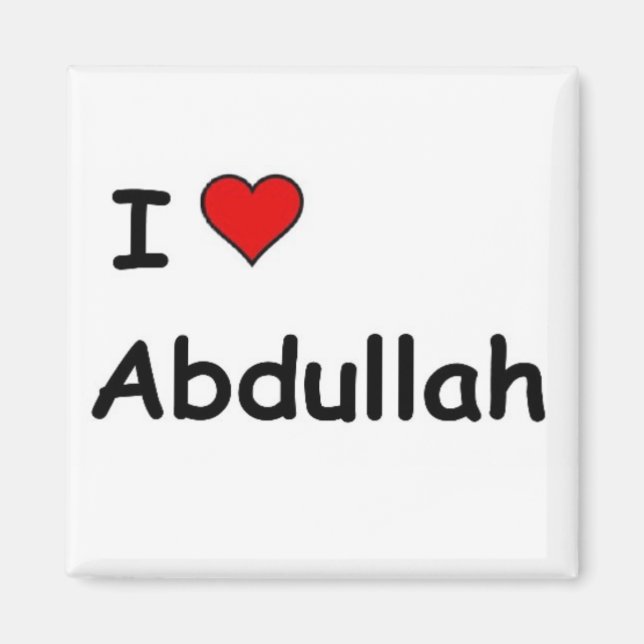 I Love Abdullah Magnet (Front)