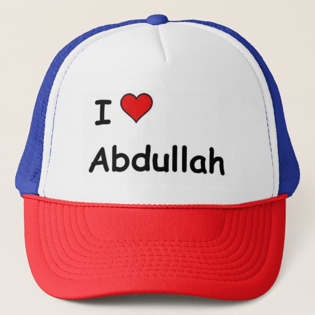 I Love Abdullah Trucker Hat (Front)