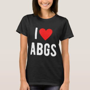 I Love Abgs Cute Heart Graphic Valentines Day  T-Shirt