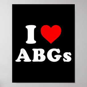 I Love Abgs Funny I Love Asian Baby Girls  Poster
