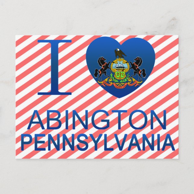 I Love Abington, PA Postcard (Front)