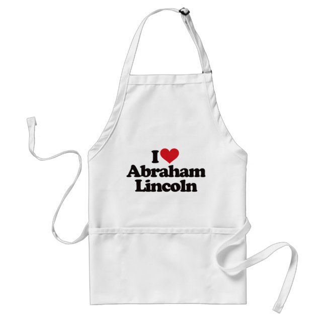 I Love Abraham Lincoln Standard Apron (Front)