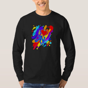 I Love Abstract Arts Teacher Artists Supplying Men T-Shirt