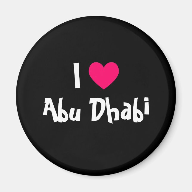 I Love Abu Dhabi Magnet (Front)