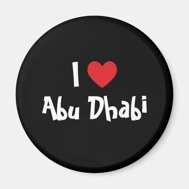 I Love Abu Dhabi Magnet (Front)