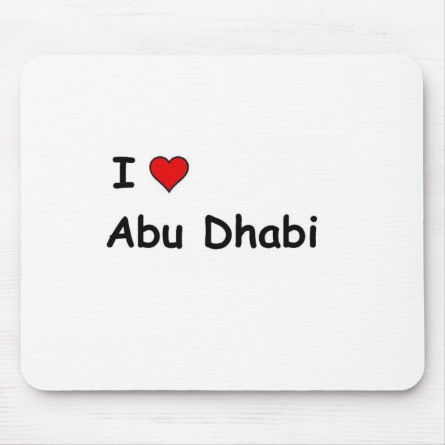 I Love Abu Dhabi Mouse Mat (Front)
