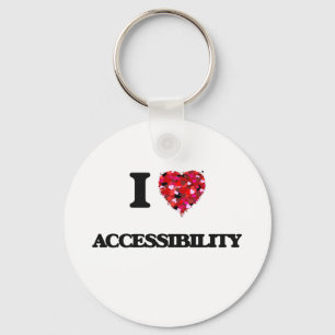 I Love Accessibility Key Ring