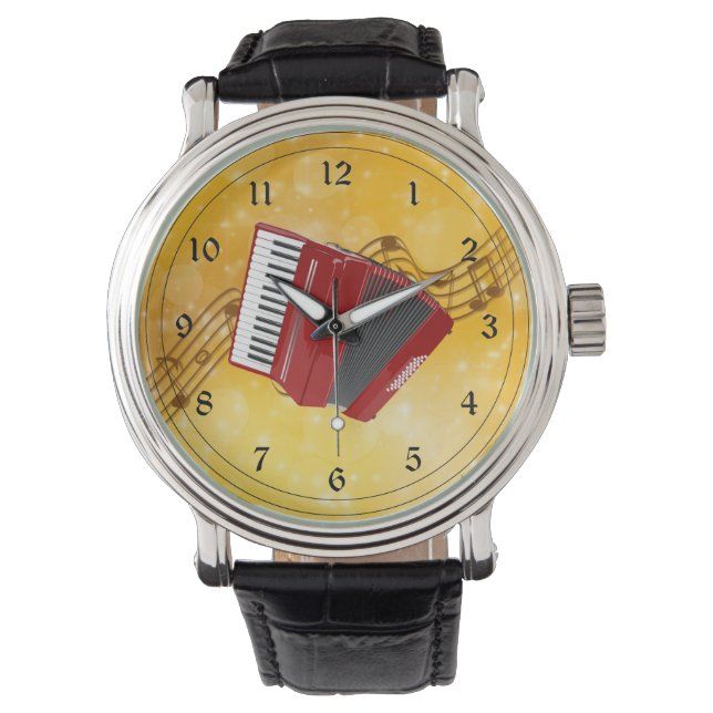 I Love Accordion Music Watch (Front)