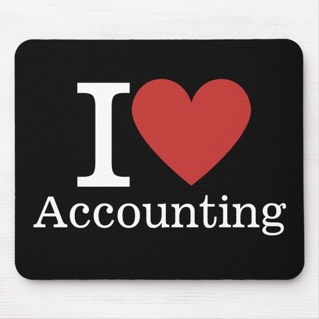 I ❤️ Love Accounting - Accounting Dept. -  Mouse Mat (Front)