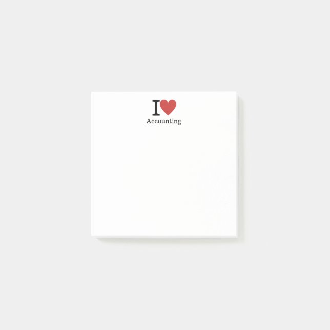 I ❤️ Love Accounting - Accounting Dept. Post-it Notes (Front)