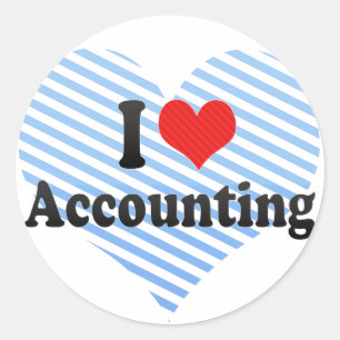 I Love Accounting Classic Round Sticker