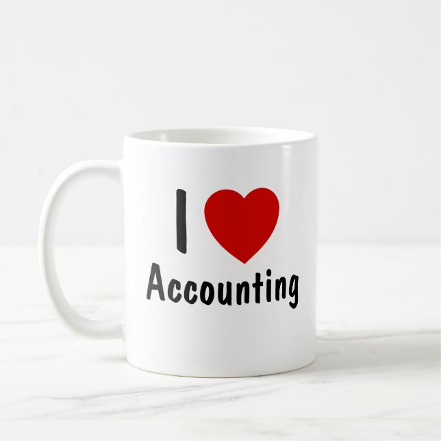 I Love Accounting Coffee Mug (Left)