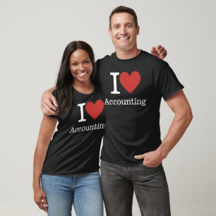 I ❤️ Love Accounting (For Employees) CUSTOMIZABLE T-Shirt