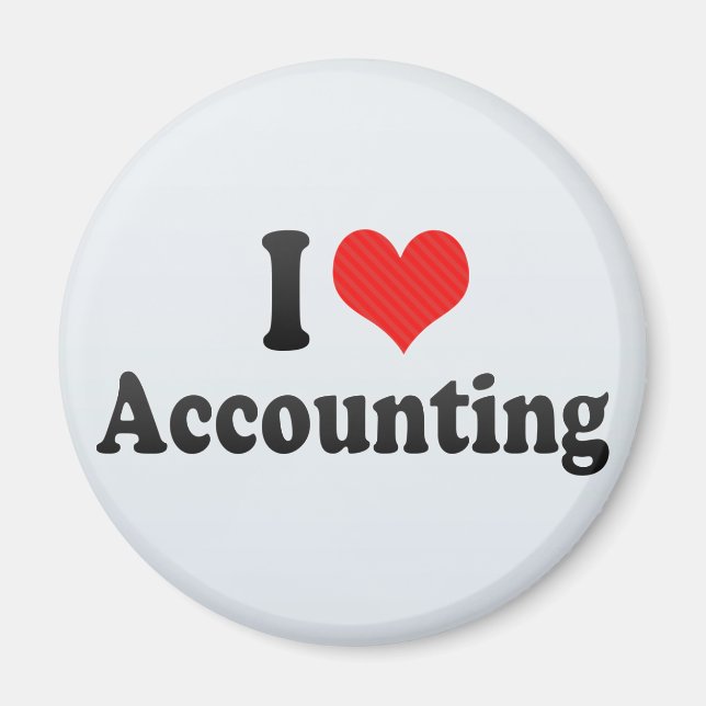 I Love Accounting Magnet (Front)