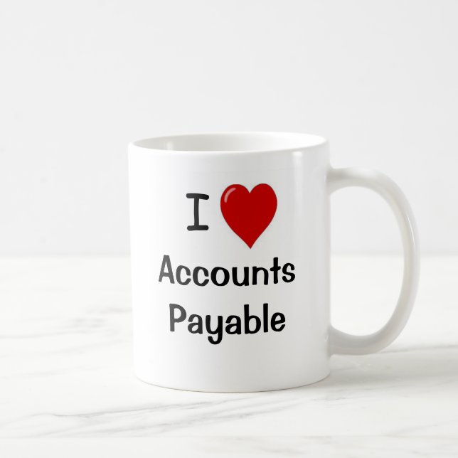 I Love Accounts Payable - Double Sided Coffee Mug (Right)