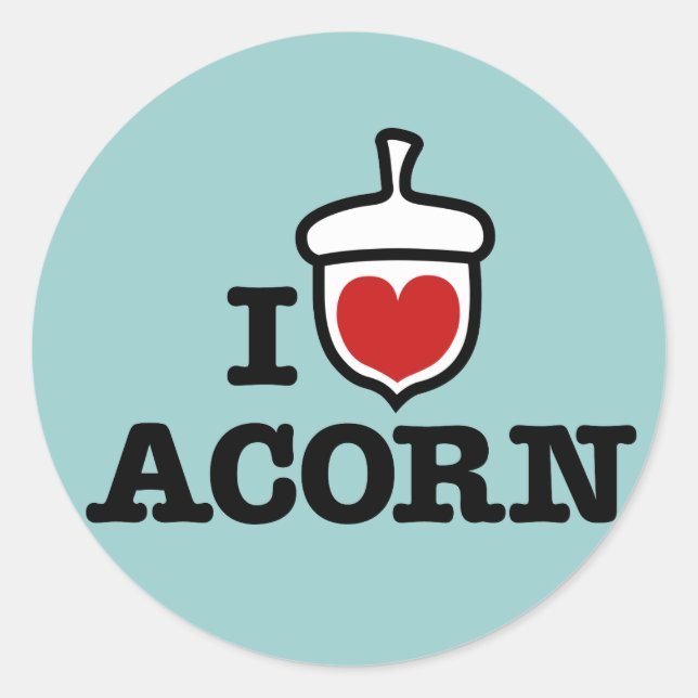 I Love Acorn Sticker (Front)