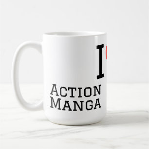 I love action manga coffee mug