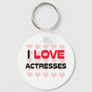 I LOVE ACTRESSES KEY RING