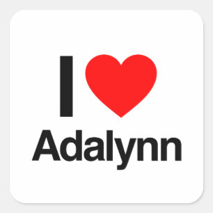 i love adalynn square sticker