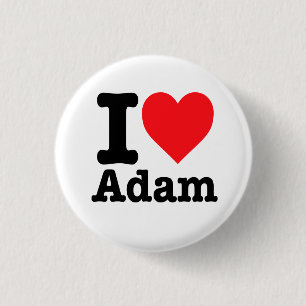 "I love Adam" 3 Cm Round Badge