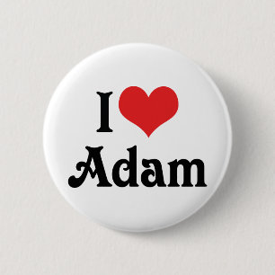 I Love Adam 6 Cm Round Badge