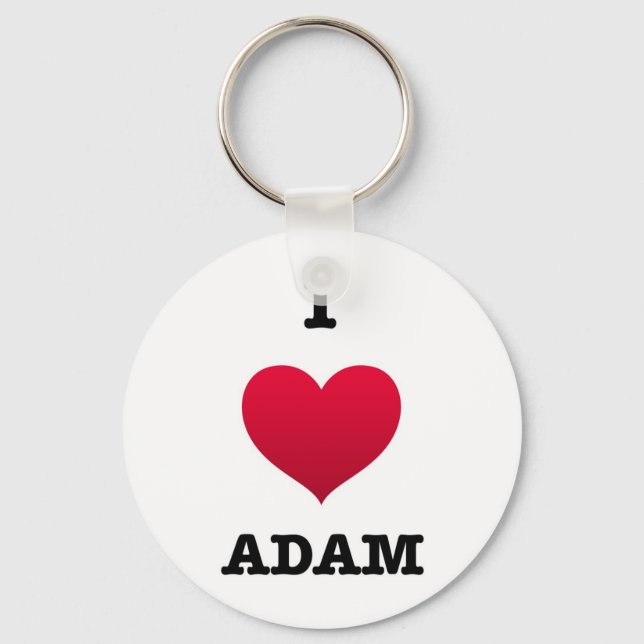 I Love Adam Key Ring (Front)